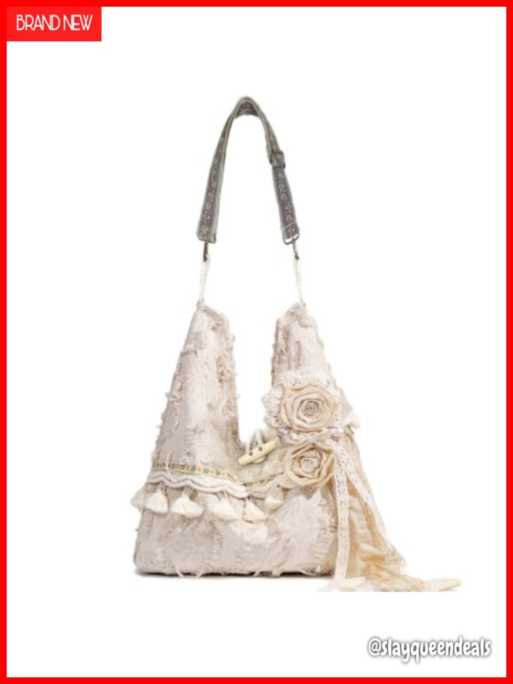 Boho Hobo Bag Fringe Tassels Crossbody Handbag Women's